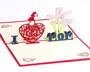 3D Ação de Graças Cartas de Saúde de Natal Eu amo mamãe Bessing Obrigado por Mother039s Day Festive Party Supplies7643581