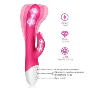 Massageador de brinquedos sexuais Massageador adulto Aquecimento vibrador vibrador para mulheres masturbador feminino vibrando vibradores de coelho estimulador de clitóris de ponto g de Gag Gentro