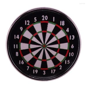 Broschen ALTER ENGLISCHER STIL DARTBOARD Runder Knopf Abzeichen Board Darts Brosche Emaille Pins Spielzeug Spiele Schmuck