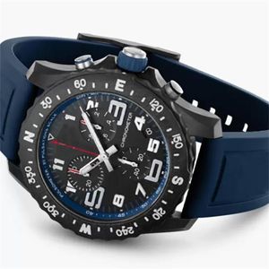 U1 탑 AAA Brietling 럭셔리 남성 시계 일본 SuperQuartz Endurance Pro 크로노그래프 44mm Avenger Hurricane Baby Blue Rubber 1884 Watches Hardex Glass Wristwatches DE