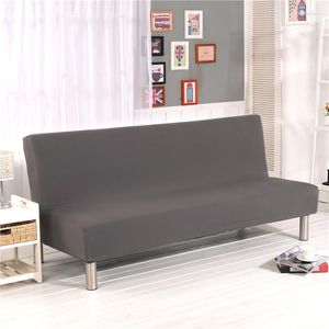 Stuhlhussen Einfarbig Spandex Sofa Bettbezug Elastisch für Wohnzimmer Tight Wrap Couch ohne Armlehne Funda