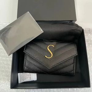 Designer Luxo Cassandre Purse dobrada bolsa de carteira feminino Bolsas de ombro de cartão de ombro envelope Bagswomen Leather Key Cursses