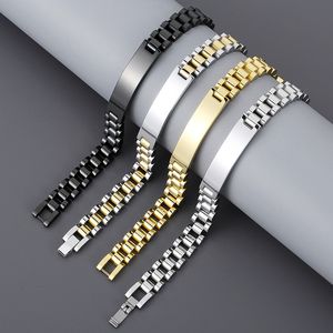 10mm 8inch rostfritt stål Watch Band Chain Design Kvinnor Mens ID -armband för modegåvor