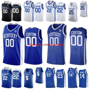 Kentucky Wildcats Basketball Jerseys College 23 Jamal Murray 25 PJ 14 Tyler Herro 5 Kevin Knox Shai Gilgeous-Alexander Sewing Men Kids Women