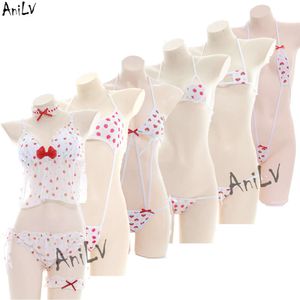 Ani Sweetheart Strawberry Series Costume da bagno Bikini da spiaggia Costume Anime Cute Girl Pamas Lingerie Set uniforme Cosplay cosplay