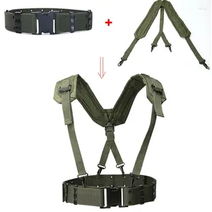 Waist Support Outdoor Adjustable Equipage Suspender X Type Tactics Braces Tactical Suspenders Men Duty Belt Harness Combat Readiness Strap