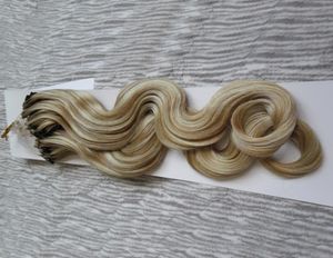 Micro Loop Hair Extensions Body Wave Micro Bead Human Remy Peruvian Virgin Hair 1G1S Micro Link Hair Extensions27885551