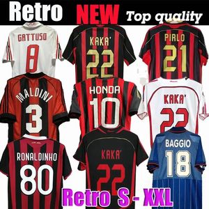 90 91 Retro Gömlek Futbol Formaları 95 96 97 Gullit 01 02 03 12 14 15 Maldini Van Basten Futbol Kaka Inzaghi 06 07 Pirlo Shevchenko Baggio Milans Jersey