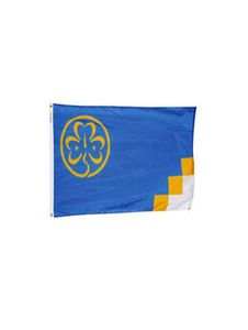 Wagggs Girl Scouts flagga 3x5 ft National Banner 90x150cm Festival Party Gift 100d Polyester Inomhus utomhustryckta flaggor och banner1185387