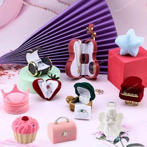 One Piece Velvet Jewelry Box Gift Box Container Wedding Ring Box Ring Case Earrings Holder For Jewelry Display Jewelry Package Jewelry AccessoriesJewelry