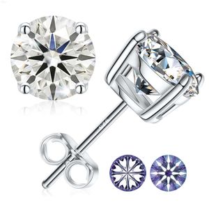 Hip Hop per uomo con diamanti VVS in argento sterling 925 con perno classico in moissanite a 4 punte da 3 mm-10 mm