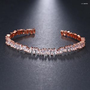 Bangle Tiny Trendy Zircons fantastiska kubiska zirkoniumkristall lyxiga charmarmband brudfest för kvinnor bröllop smycken gåvor