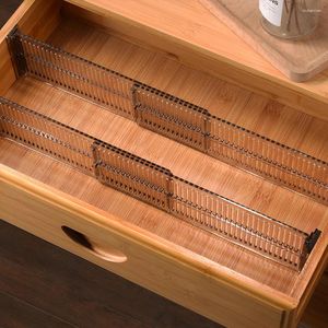 Clothing Storage Transparent Non-slip Plastic Drawers Separators Set Adjustables Drawer Partition For Underwear Socks Home Kitchen Closet