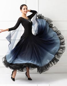 Stage Wear Purple Plus Size Women Ballroom Dance Dresses Big Swing Standard Oversize Viennese Waltz Dress