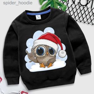 Felpe con cappuccio da uomo Felpe con cappuccio Aquila di Natale Stampa bambino Felpa per bambini Cartone animato Animale Streetwear Pullover a maniche lunghe per bambini Ragazza Ragazzo Natale Felpa con cappuccio L231101