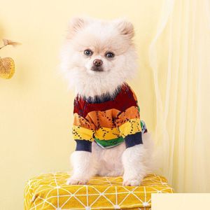 Hundebekleidung Hundebekleidung Designer-Pullover mit Buchstaben, warmer Wintermantel, Kleidung, Jacke, Sweatshirts, luxuriöse Haustierkleidung, gestrickte Oberbekleidung, Dro Dhzsr