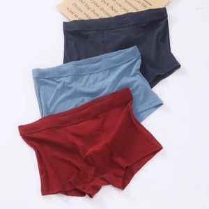 Underpants Sexy Underwear Men's Boxers Shorts Midi Rise Panties Man Solid Breathable Pouch Cueca Soft High Quality Bikini Male