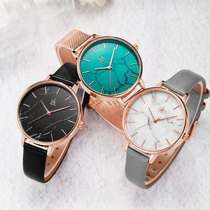 Womens Watch Watches Высококачественные роскошные ограниченные серии простые мраморные легкие часы Quartz Watch Waterpronation Watch