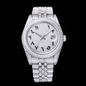 Top Diamond Setdiamond Ice Out Men Automatic Mechanical Watches Stainless Steel Watch