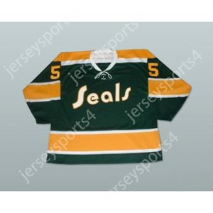 Custom CAROL VADNAIS 5 CALIFORNIA GOLDEN SEALS HOCKEY JERSEY Top Stitched S-M-L-XL-XXL-3XL-4XL-5XL-6XL