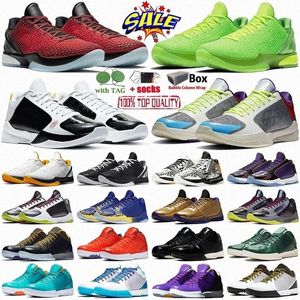 2023 Con scatola Scarpe da basket Mamba Zoom 5 6 Protro Bruce Lee What If Lakers Tucker Big Stage Chaos Rings Eybl Metallic Men Sneakers