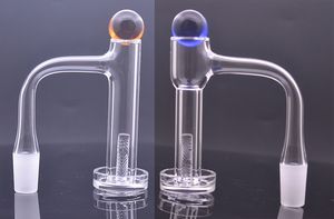 Vollständig verschweißtes Raucherzubehör Abgeschrägte Kante Contral Tower Quartz Banger 80 mm Höhe Eimer Nahtlos geschweißte Quarznägel für Dab Rig Glaswasserbongpfeifen