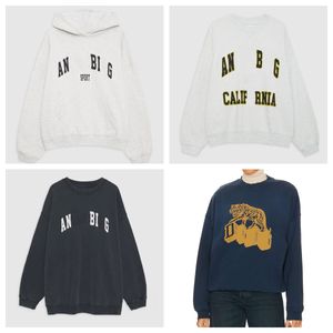 AB-Women Übergroße Sweatshirts Los Angeles California Hoodies Rundhalsausschnitt Langarm Weiche Boyfriend-Pullover Tops