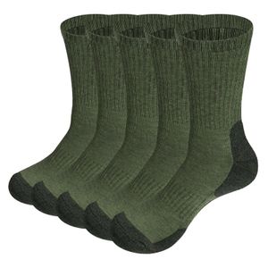 Spor çorapları Yuedge Erkek Nem Fitil Orta Buzağı Termal İş Boot Spor Yürüyüşü Trekking çorapları 5 Çift/Paket 231101