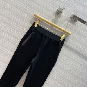 Calças femininas Capris Luxury Elastic Black for Women Fashion Zipper Pocket Slim Top Quality 3D Corte de cintura alta Lady Winter 2023