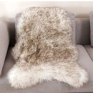 Tapete macio de pele de carneiro cadeira almofada de assento falso pele de ovelha simples área fofa tapetes laváveis para casa 231031