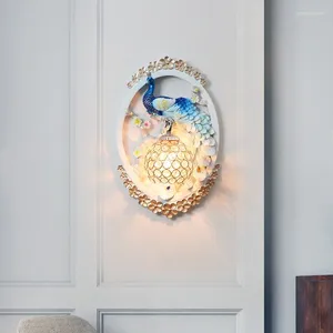 Duvar lambaları Tavuskuşu Işık Sconce İskandinav kuş lambası modern LED aydınlatma fikstürü ev sanat dekor oturma odası yatak odası açık armatür