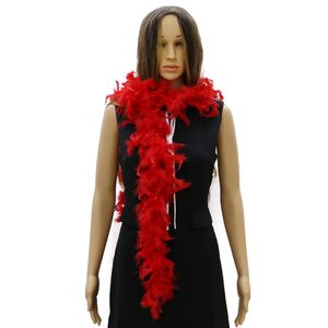 40 Grams Red Turkey Marabou Feather Boa 2 Meter Feathers Trims for Costume Dress Decoration Shawl Multicolors