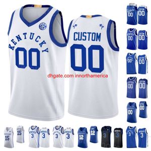 Basketball College 3 Bam Ado Jerseys Kentucky Wildcats 15 Willie Cauley-Stein 12 Brandon Knight 4 Hamidou Diallo 21 Tayshaun Prince 3 Tyler Ulis sydd på män barn