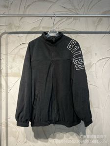 Modemarke Bale Fleecejacke Mantel Buchstabe Logo bestickt lose Fleece Reißverschlussjacke Blitzjacke für Herren