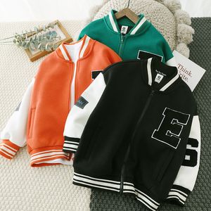 Jacken Frühling Herbst Teen Boy Lässige Baseball College Jacke Mantel Kinder Oberbekleidung Baseball-Jacke Kinder Mode Baumwolle Sportkleidung 230331