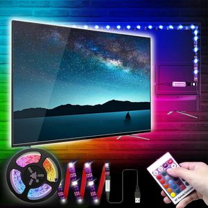 Strips LED Powered Light Strip With Remote Non-Waterproof RGB 2835 Color Changing TV Backlights For Home Decoration PCLED