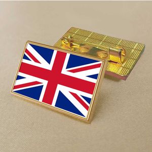 Party British Bandle Pin 2.5*1,5 cm de zinco de zinco PVC Citch de medalhão retangular de ouro revestido a cores sem adicionado resina