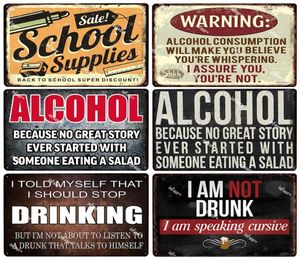 Funny Designed Beer Fest Alcohol Metal Sign Art Painting Wall Sticker Plaque Vintage Pub Bar Shop Decor Wine Tin Signs Plate Poste2660626