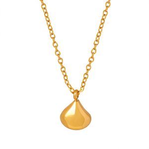Новое китайское ретро ожерелье с подвеской в виде капли воды, титановая сталь, 18-каратное золото, цепочка на ключицу, западная оптовая продажа ювелирных изделий для женщин