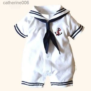 Jumpsuits Newborn Baby Boy Clothes Rompers Summer Anchor Sailor Romper Jumpsuit Playsuit One Piece Baby Clothing SunsuitL231101