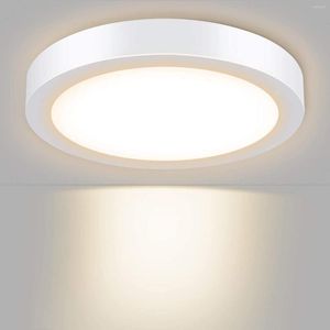 Tavan Işıkları DePuley 2 Paketler 12W LED Yüzeye Monte Panel Işık Düz Yüzme Lamba Dolap Koridoru Merdivenleri için Banyo Yumuşak Sıcak