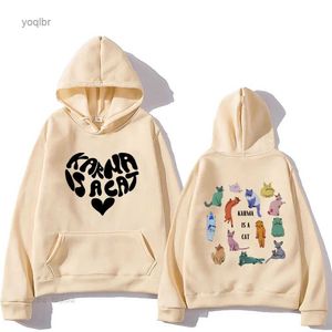 Herrtröjor tröjor Eras Tour Karma är en katt flerfärgade djur anime grafiska hoodies män kawaii koreanska harajuku tröjor 90 -talet tecknad klädsel23111