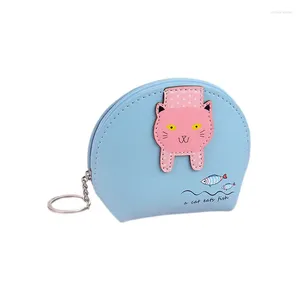 Keychains Korean Style Women Coin Purse Handbag Children Wallet Money Bag Gift Fashion PU Leather Keychain