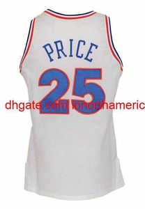 Basketball throwback tröjor 25 Mark Price Basketball Jersey White Retro Blue Custom Double Stitched Brodery Big Size S-5XL