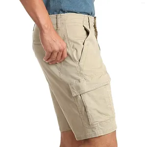 Erkek pantolon gündelik cep fermuar esneklik boş zaman araçları şort klasik rahat fit streç kargo kısa