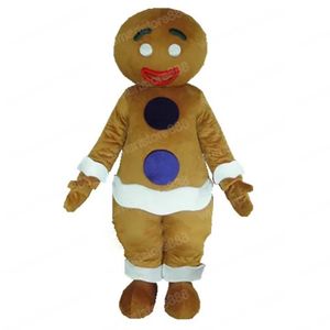 Alta qualidade homem de gengibre mascote traje carnaval unisex outfit adultos tamanho halloween natal festa de aniversário ao ar livre vestir-se adereços promocionais