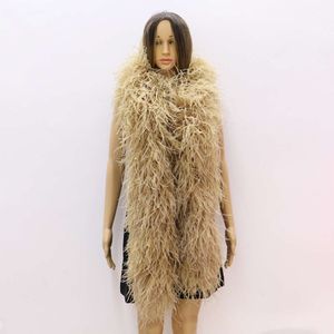 Customzied 12ply Thick Feather Boa Scarf for Party Dress Sewing Accessory Natural Ostrich Plumas Trim Cosplay Clothing