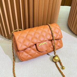 Women Classic Flap Mini Crossbody Designer Bag Matelasse Adjustable Chain Leather Quilted Vintage Shoulder Bag Luxury Handbag Versatile Underarm Card Holder 20CM