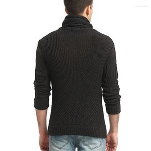 Suéteres masculinos maduros inverno 2023 masculino de malha de malha do cardigã buzina buzina engrosse casual elegante masculino personalidade