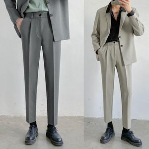 Мужские костюмы брюки молодежь 2023 Fit S-2xl Business Casual Suie Высококачественный 9-очковой 4-очковой 4-й модный брюк стиль цвета